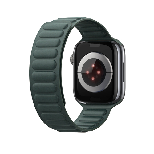Магнитный ремешок зеленого цвета (Evergreen) от Dux Ducis для смарт часов Apple Watch 38, 40, 41, 42мм, серия Strap (BL Series)