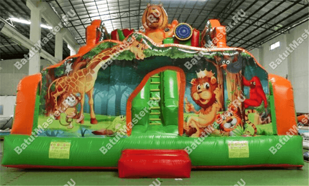 Батут-горка "Лев" 12*7.5*9 м