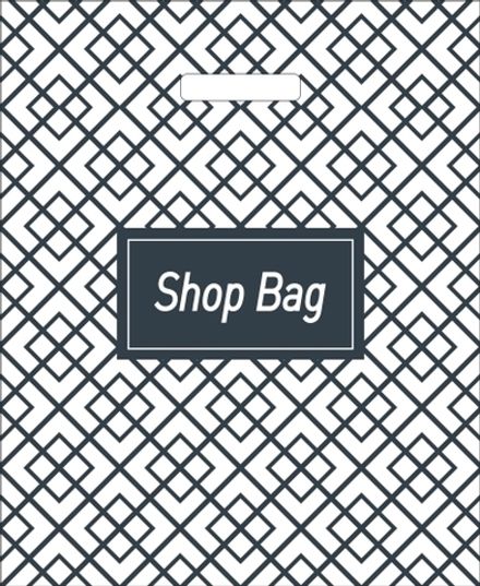 Пакеты с вырубной ручкой "Графика" 36х43см, 35мкм (50/1000шт)