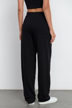 Джоггеры бананы без начеса черного цвета