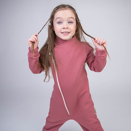 Комбинезон косуха с клапаном "Пепельная роза" утепленный