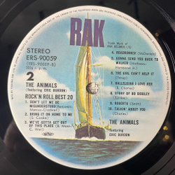 Винтажная виниловая пластинка LP The Animals (Featuring Eric Burdon) Rock n Roll Best 20 The House Of The Rising Sun (Japan 1976) (No Obi)