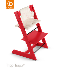 Подушка для стульчика Stokke Tripp Trapp Geometric Red OC, белый