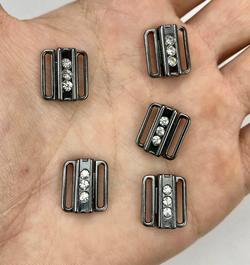 Застежка металл графит 12 мм