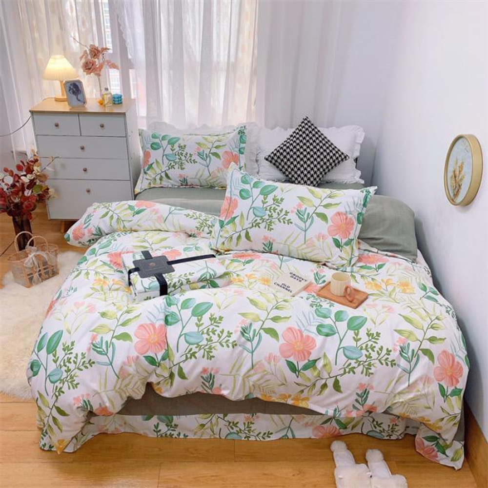 ZEPHYR HOME Двуспалка Фланель желтый цветы