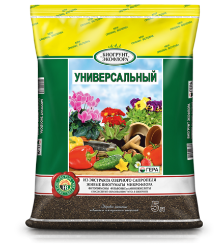 БИОгрунтЭКОфлора Универсальный, 5л, 10л, 20л.