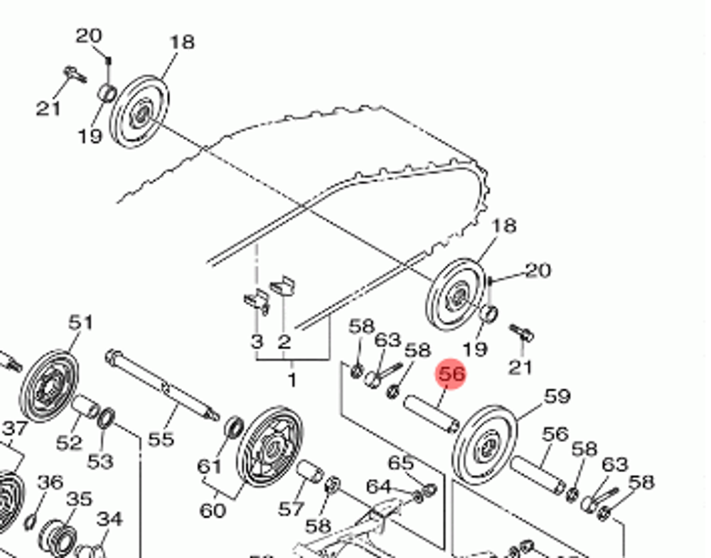 Винт для снегоходов Yamaha 901670507900