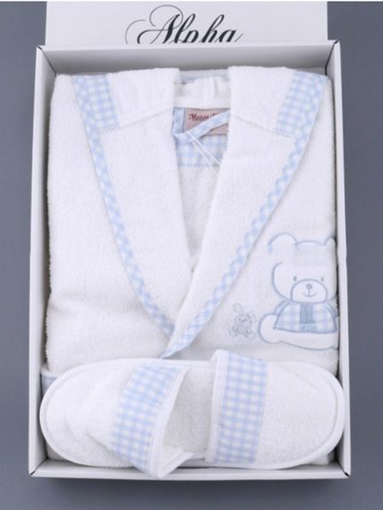 НАБОР Халат детский с тапочками  ALPHA  АЛЬФА  Maison Dor Турция