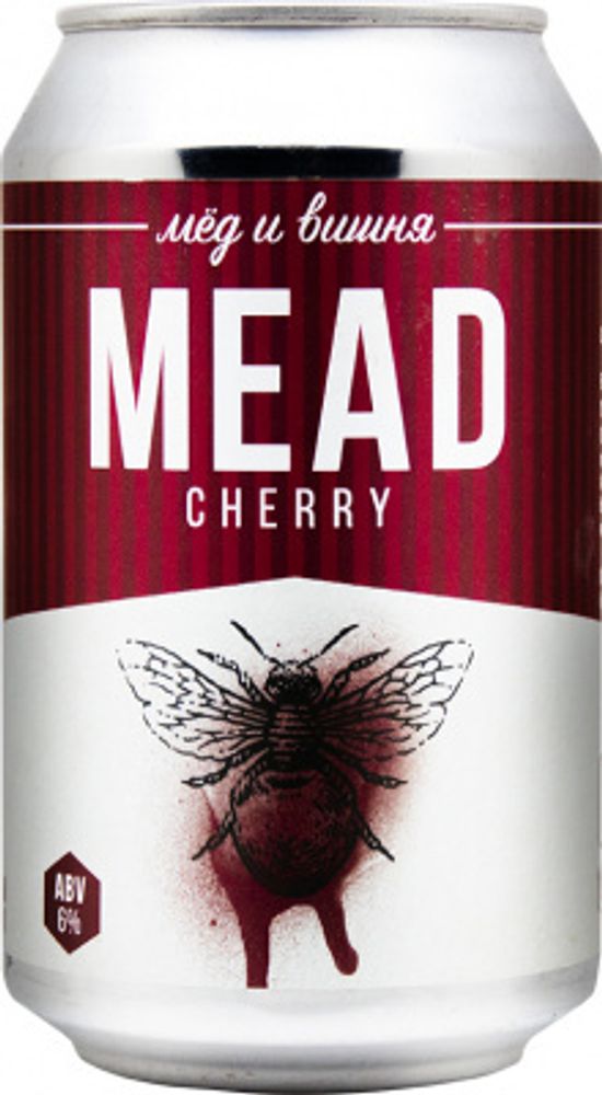 Медовуха Степь И Ветер Вишня &amp; Мёд / Mead Steppe &amp; Wind Mead &amp; Cherry 0.33л - 10шт