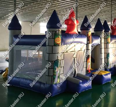 Коммерческий надувной батут "Замок Мерлина", размер 4*4*4 м