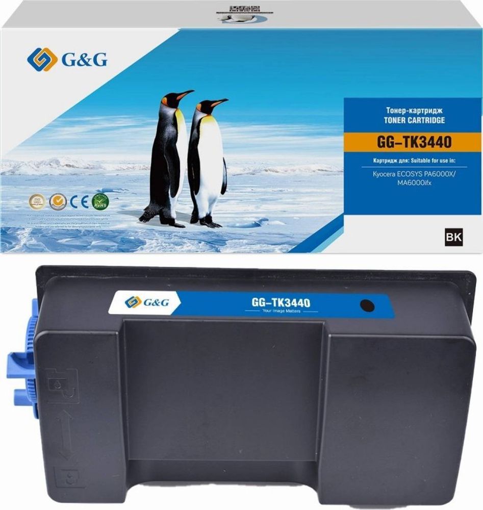 Тонер-картридж G&amp;G, аналог Kyocera TK-3440 для ECOSYS PA6000x/MA6000ifx (40k)