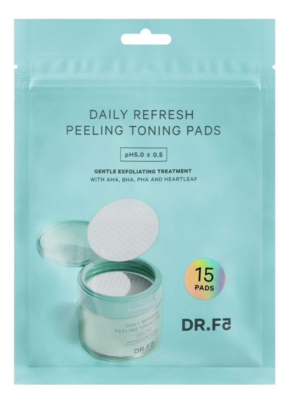 DR.F5 Mягкие тонизирующие пилинг пэды - Soft toning peeling pads, 15шт.