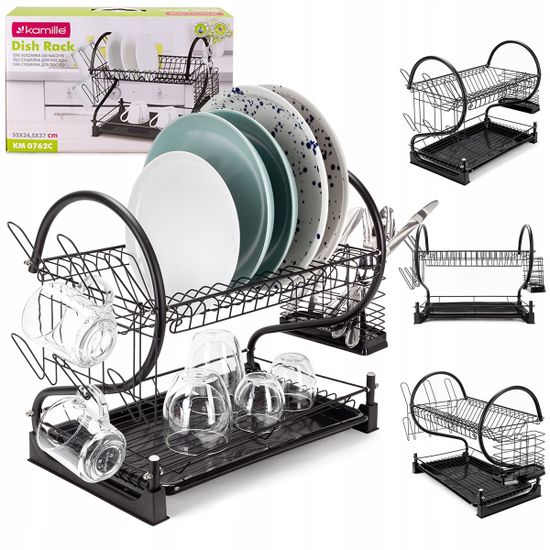 Сушилка для посуды двухъярусная Kamille KM 0762C