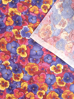 Ткань бязь плательная, рис. "Фиалка", ширина 150 см, арт. 369