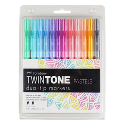 Tombow TwinTone 12 Color Pastel Set