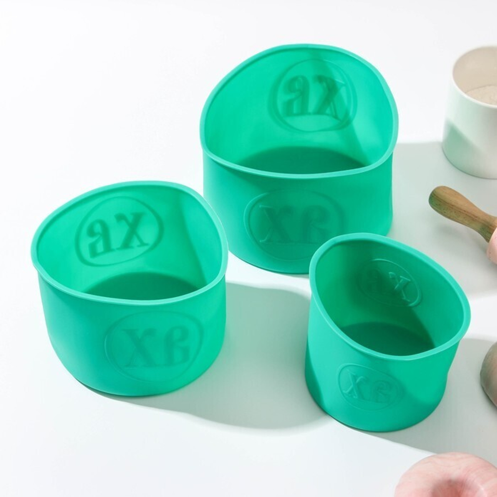 Набор силиконовых форм для выпечки куличей «ХВ»  3 шт. цвет МИКС