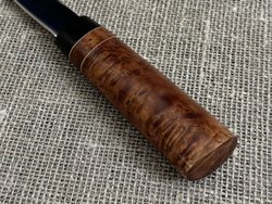 Якутский нож "Шейник", рукоять карельская берёза