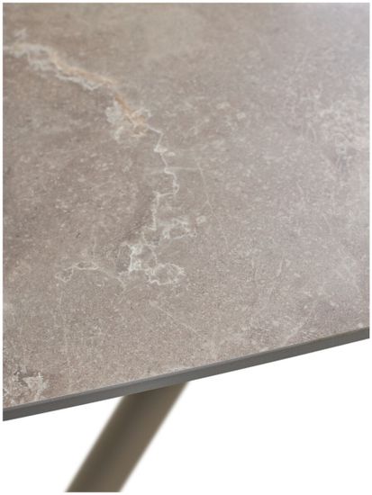 Стол RIVOLI 140 MATT LATTE STONE SOLID CERAMIC / TAUPE
