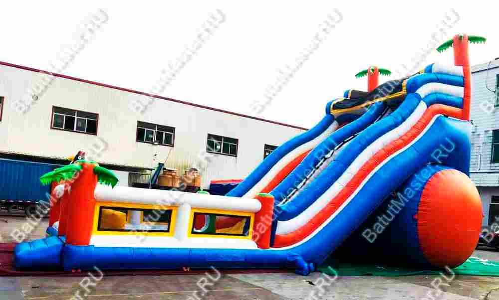 Надувной батут-горка "Супер-волна" 12*5*8 м