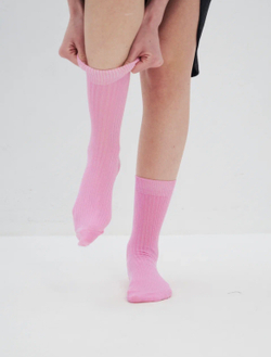 Носки из хлопка розовые