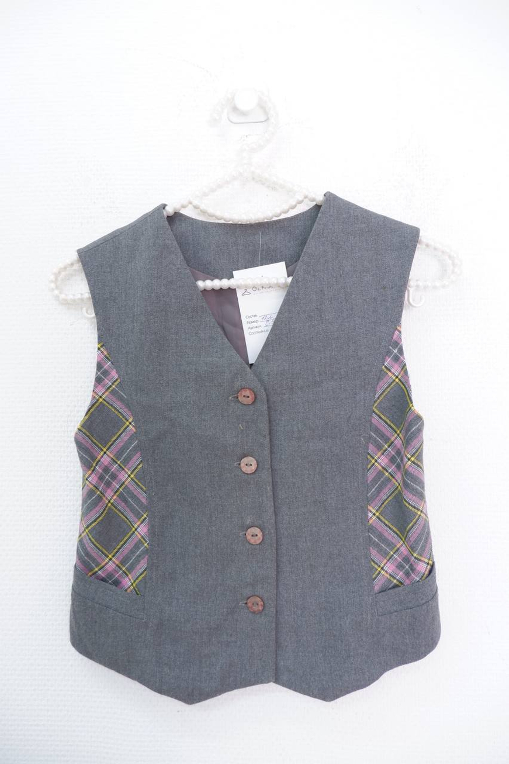 Жилет серый школьный на 12 лет