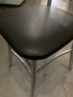 Стул Мажор каркас хром основание экокожа черная