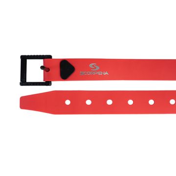 Ремень Scorpena F с пластиковой марсельской пряжкой красный