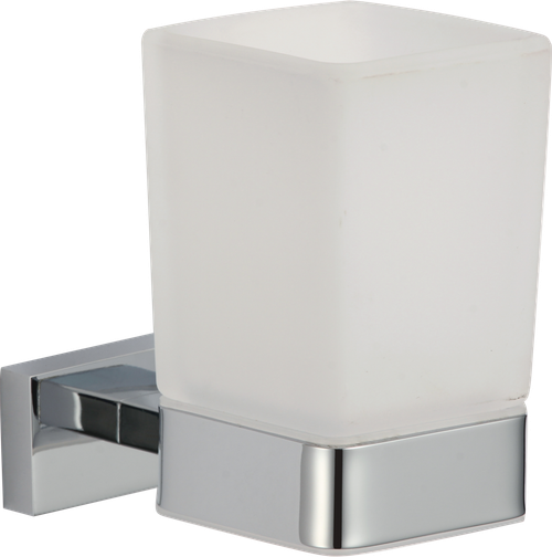 88060 Стакан стекло "настенный" (ХРОМ) GANZER (10/1шт)