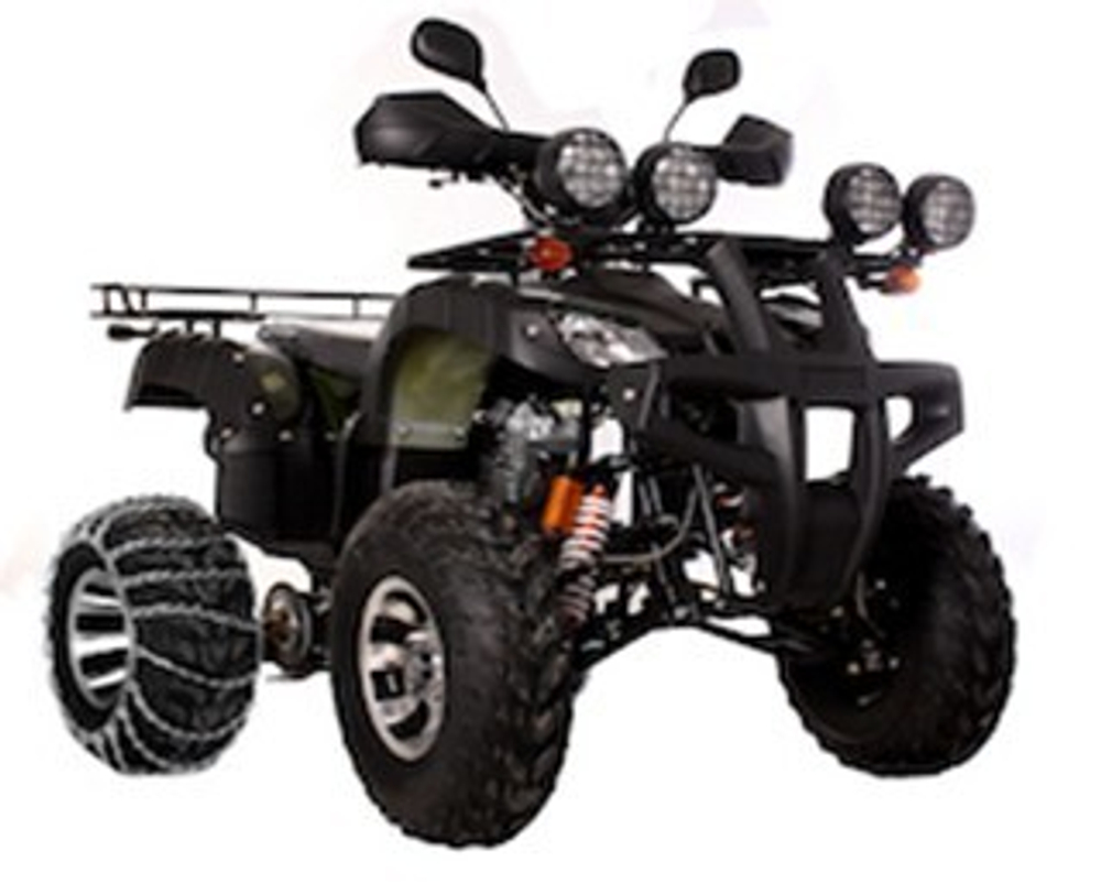 Квадроцикл Avantis Hunter 250 Premium защита рук, заркала заднего вида, пневмоамортизаторы (передние и задние), легкосплавные литые диски, большие фары головного света, 4 фары дополнительного света