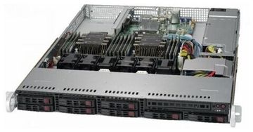 Сервер Supermicro SuperServer 1029P-WT без процессора/без ОЗУ/без накопителей/количество отсеков 2.5" hot swap: 8/1 x 600 Вт