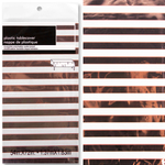 Скатерть металлизированная с полосками цвета розовое золото, 137*183 см