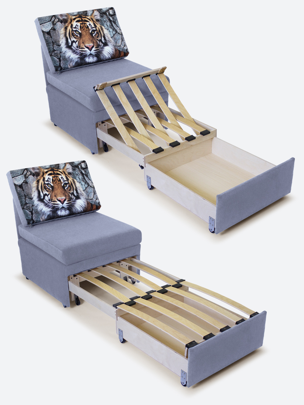 Кресло-кровать "Миник", купон Тигр