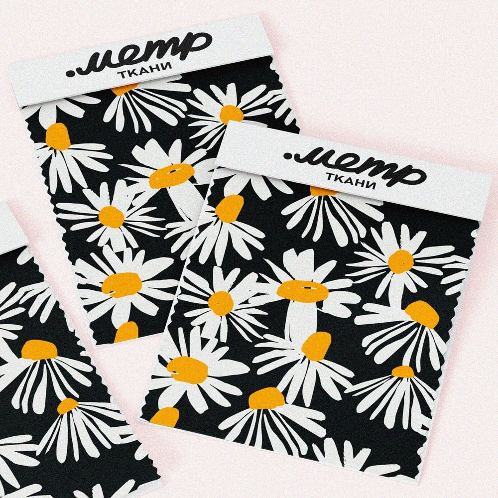 Ткань флис ромашки летние цветы