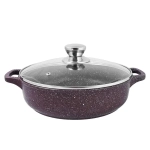 Жаровня а/пр литая 24см стекл/кр Доломит ТМ Традиция