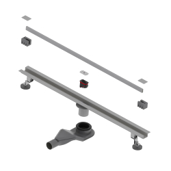 Душевой трап обрезной - SDR-50Gr - серый (800)