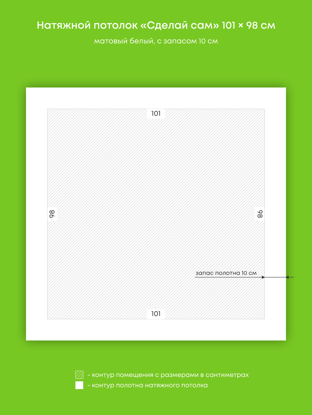 Натяжные потолки: 1.1 м2, 2.5 м2, 1 м2, 4.3 м2