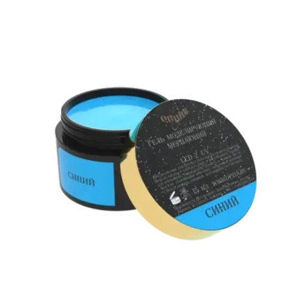 Гель моделирующий самовыравнивающий Мерцающий Синий 15мл ОПЦИЯ