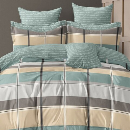 Комплект постельного белья "АВТ. 782", сатин, 100% хлопок, Россия. Пододеяльник на молнии!!!