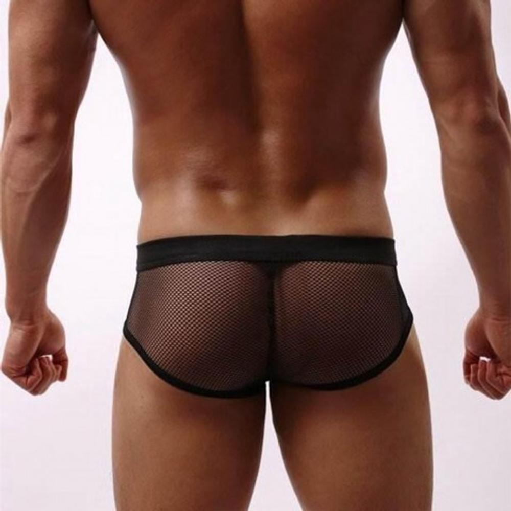 Плавки мужские черные в сетку (размер M)