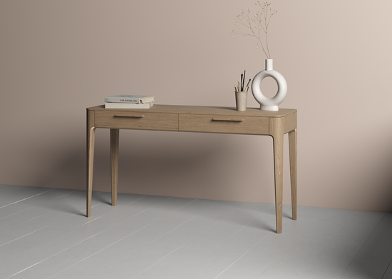 Консоль Type oak 2 ящика ширина 140 см (натуральный дуб)