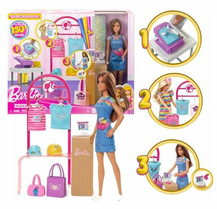 Кукла Mattel Barbie Карьера - Модный стилист и ее бутик с аксессуарами/ Набор модельера - Барби HKT78