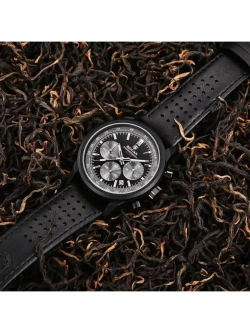 Часы наручные кварцевые BENYAR на кожаном ремешке, черный W9850-02