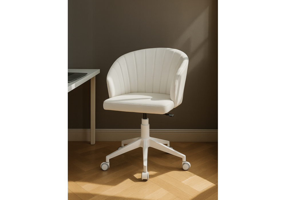 Офисное кресло Woodville Пард экокожа белый