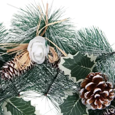 Венок декоративный «Волшебство» d-30 см Леска, шишки и бантики