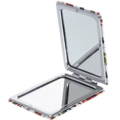 Зеркало косметическое двойное «ФРАТЕЛЛИ», маки, 6*8,5см (пакет с подвесом)