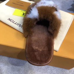 Louis Vuitton Fur Slide
