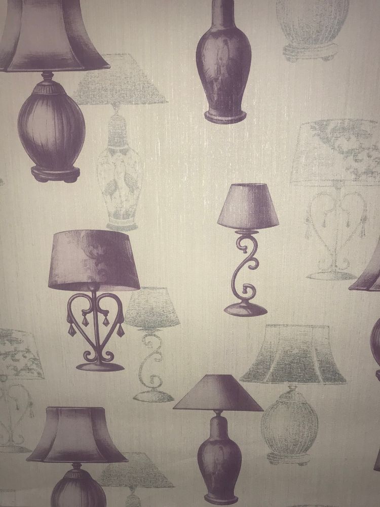Обои ART винил компактный на флизе 1,06х10 лампы сиреневые