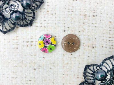 Пуговицы костюмные под дерево, d 1,3 см, 2 прокола