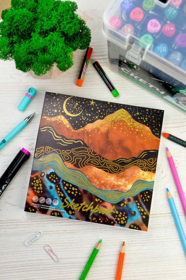 Скетчпад 170х170 мм, 40 л, блок - белый офсет 120 г/м², арт. 62714