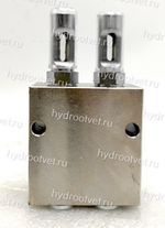 VSL4-KR - Питатель для двухлинейных систем смазки с рабочим давлением 400 бар, количество выходов 4, максимальная доза 5 мл/цикл, с регулятором и индикатором